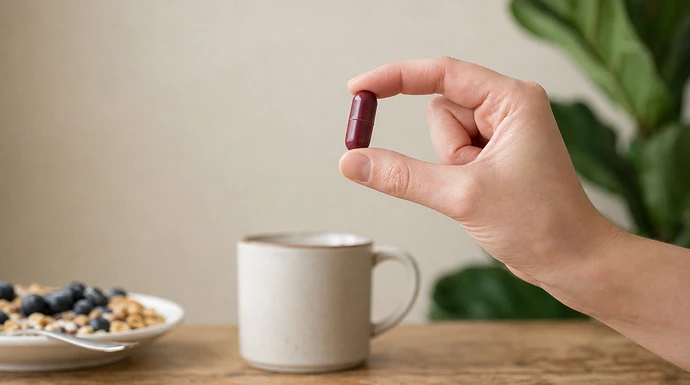 One capsule with breakfast