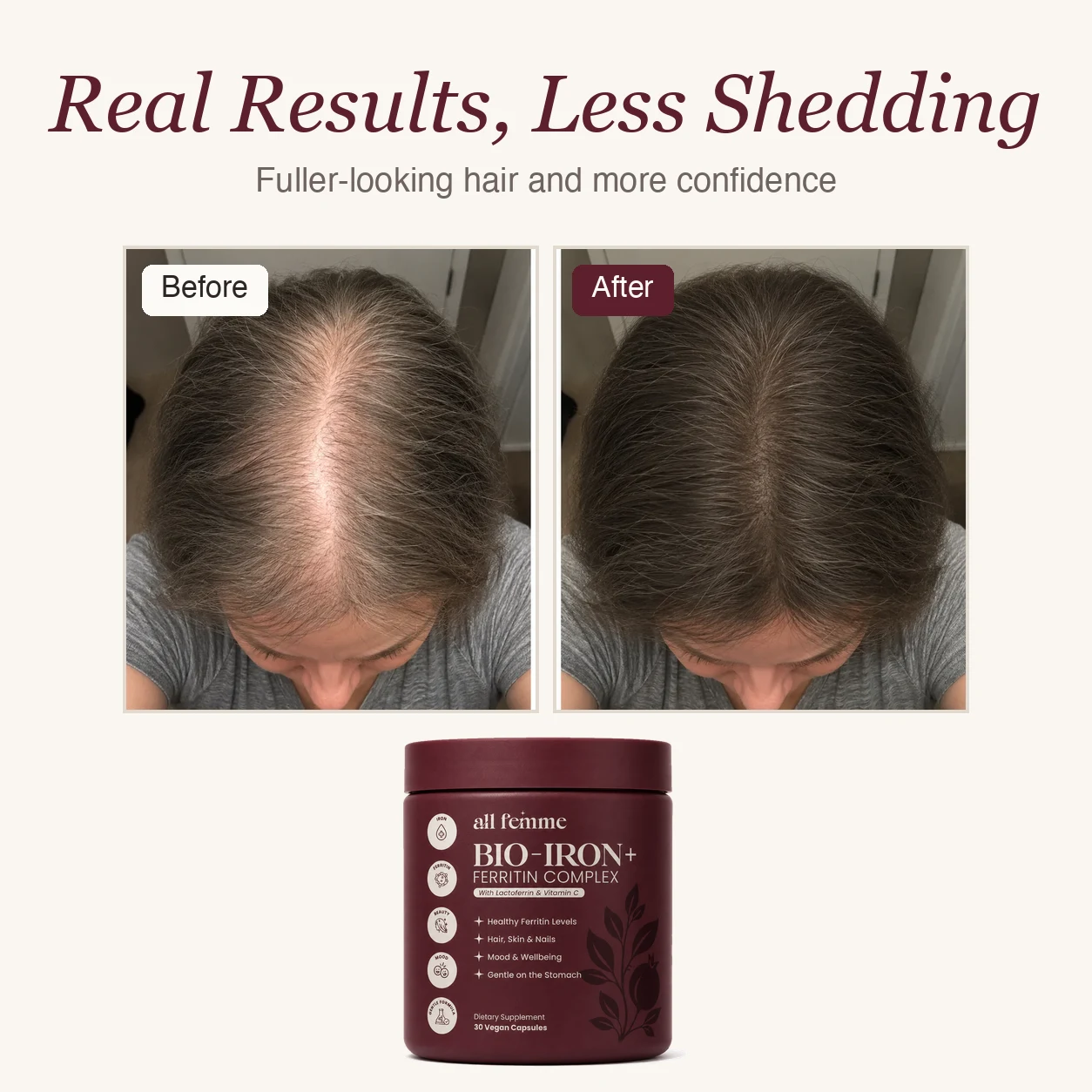 Before and after comparison — fuller part