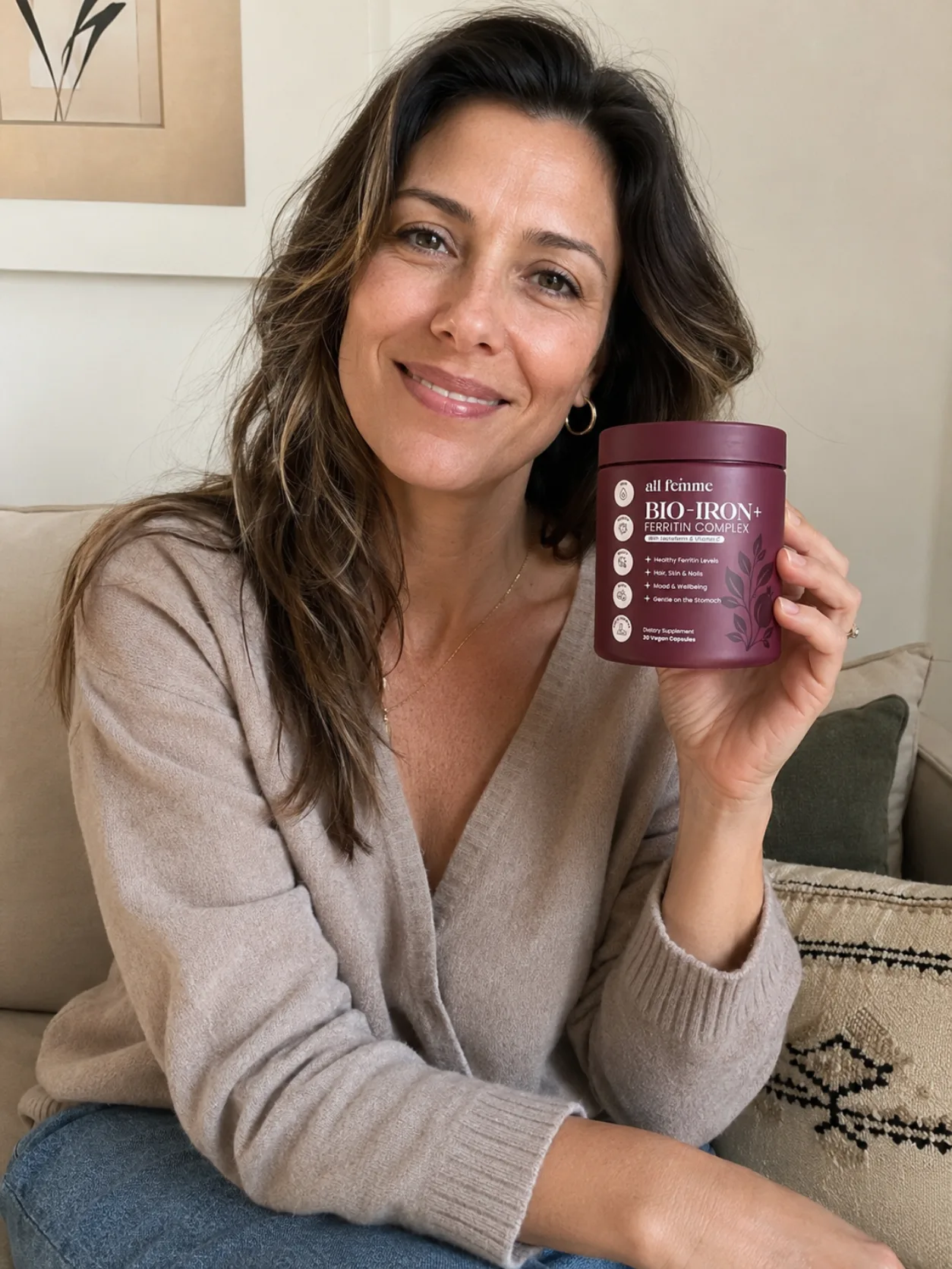 Teresa M. with her Bio-Iron+ jar