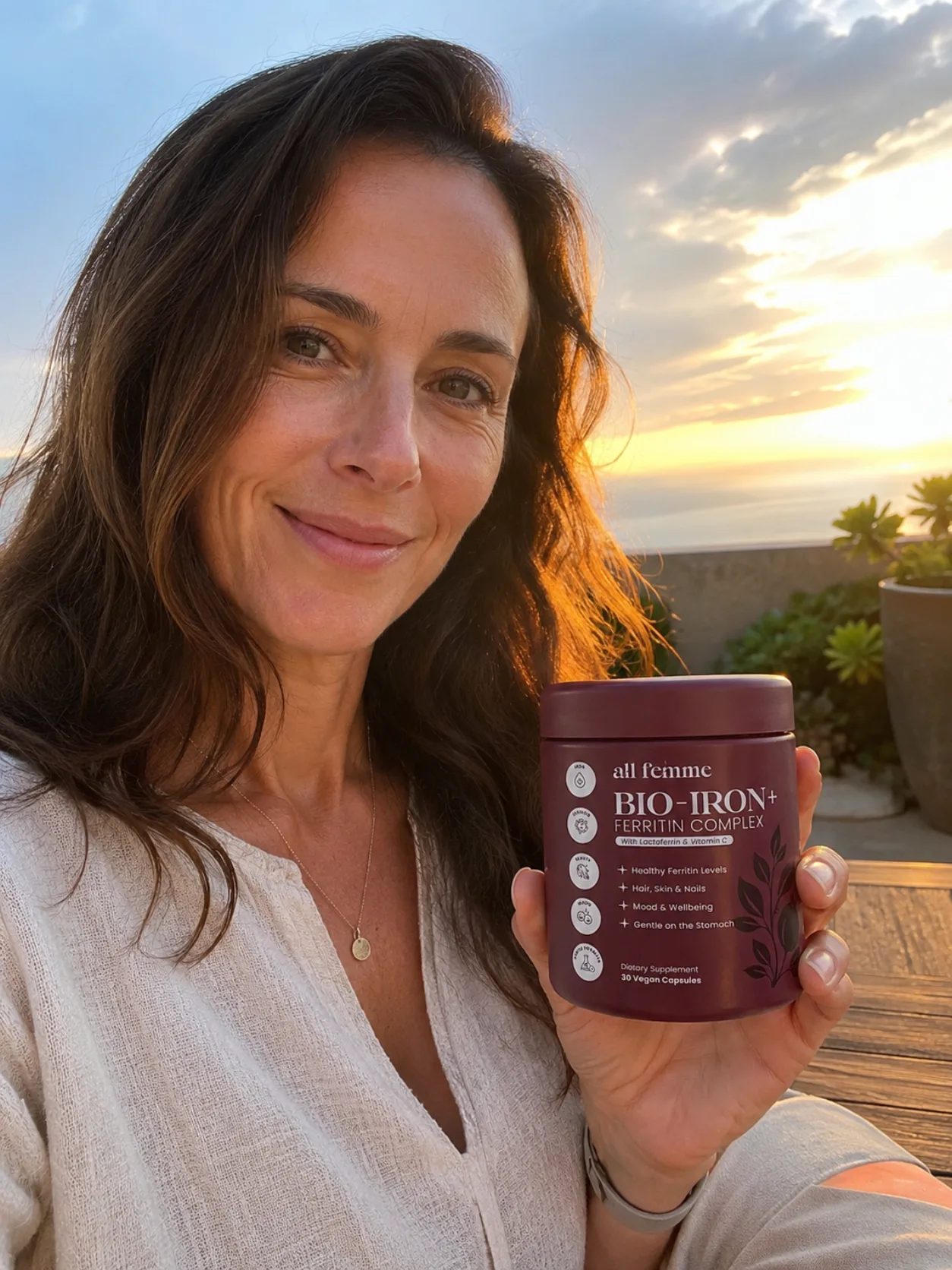 Barbara L. with her Bio-Iron+ jar