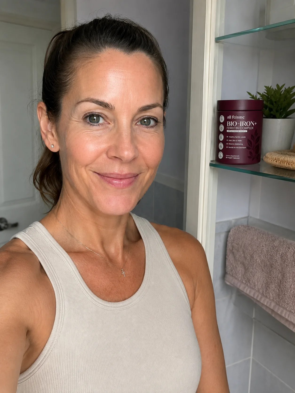 Sharon D. with her Bio-Iron+ jar