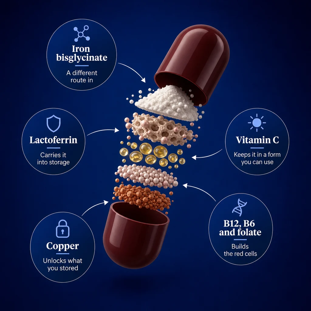 The five ingredients in Ferritin & Iron Complex