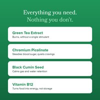 Green tea extract, chromium, black cumin seed and B12 in FlatFeams