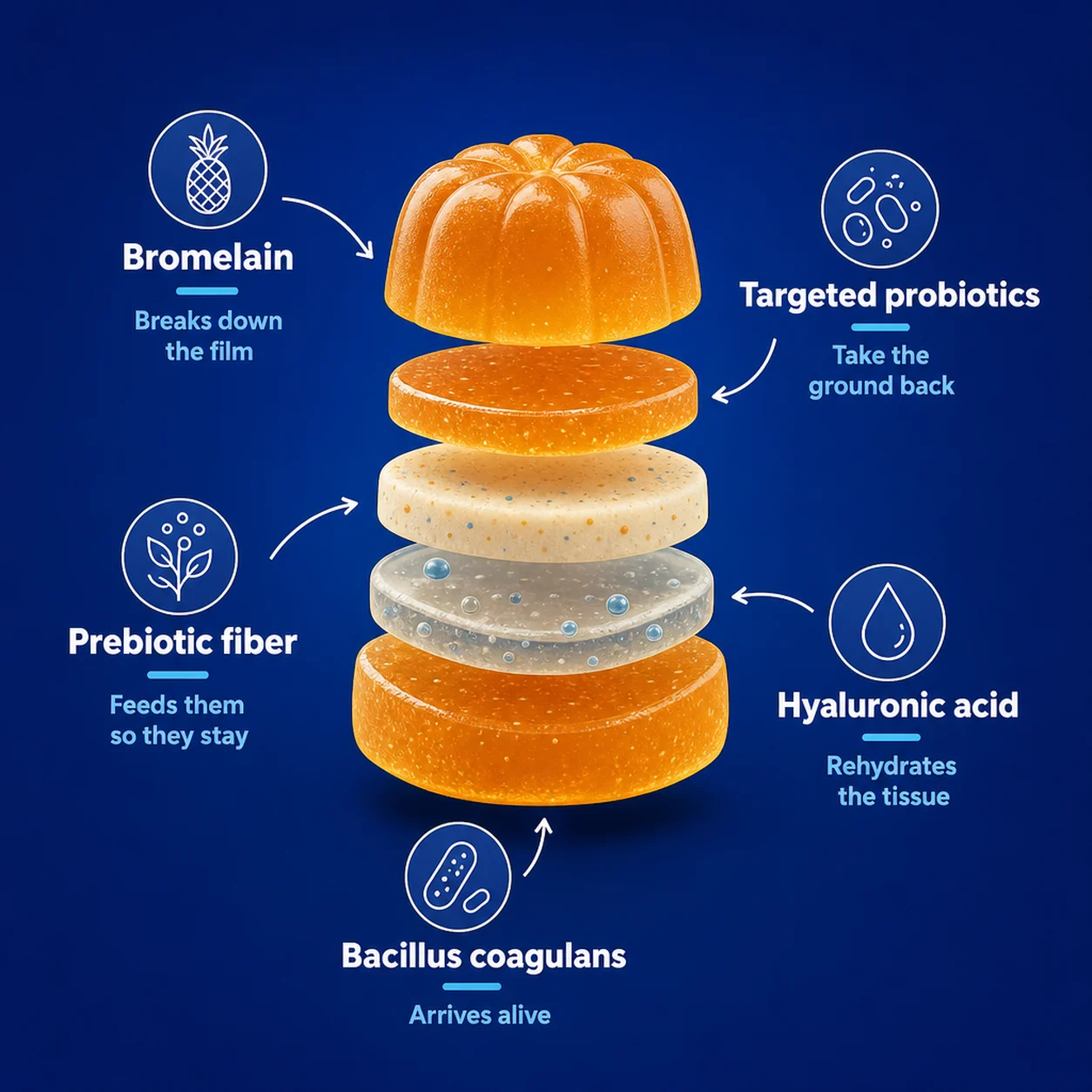The five ingredients in Flora+
