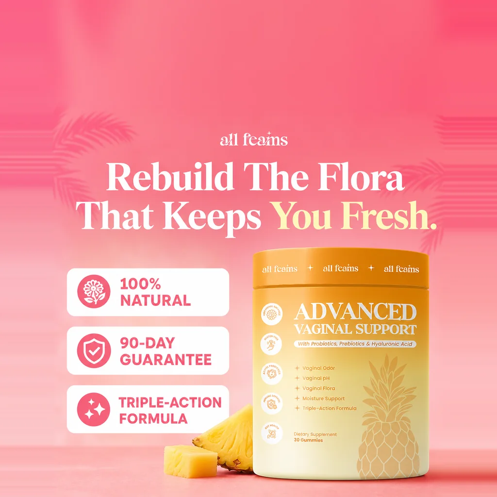 all feams Flora+ Advanced Vaginal Support, key benefits