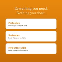 Probiotics, prebiotics and hyaluronic acid inside Flora+