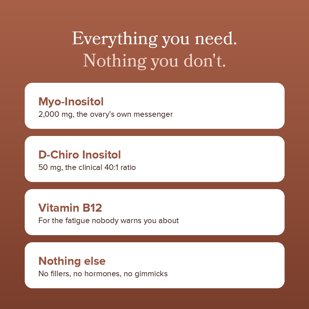 Myo-Inositol, D-Chiro Inositol and vitamin B12 inside Harmony+