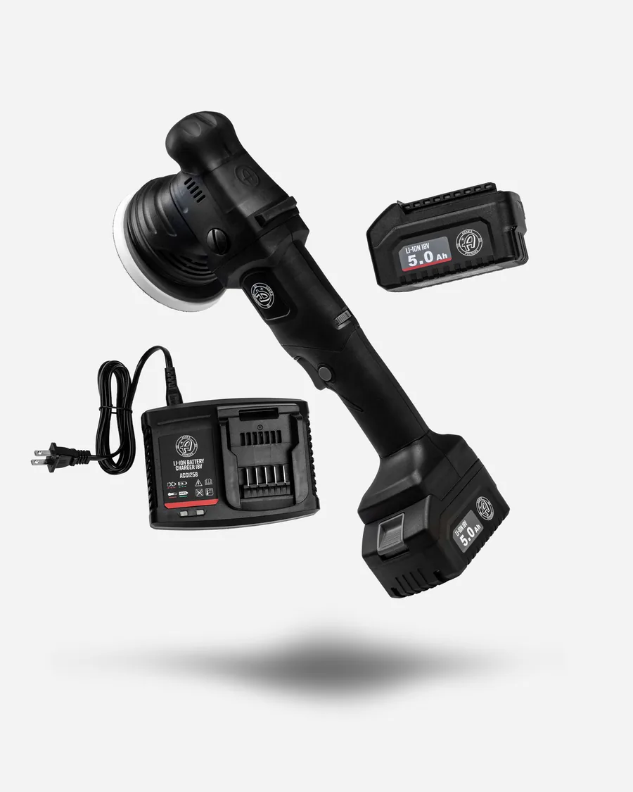Adam's Cordless 15mm Swirl Killer Polisher with battery and charger