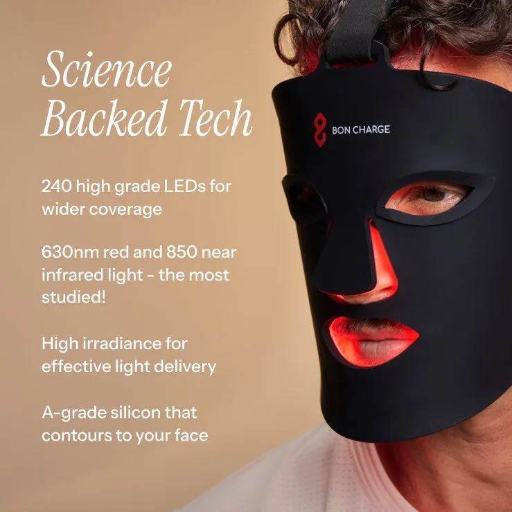 BON CHARGE creative listing 240 high grade LEDs, 630nm red and 850nm near infrared, high irradiance and A-grade silicone