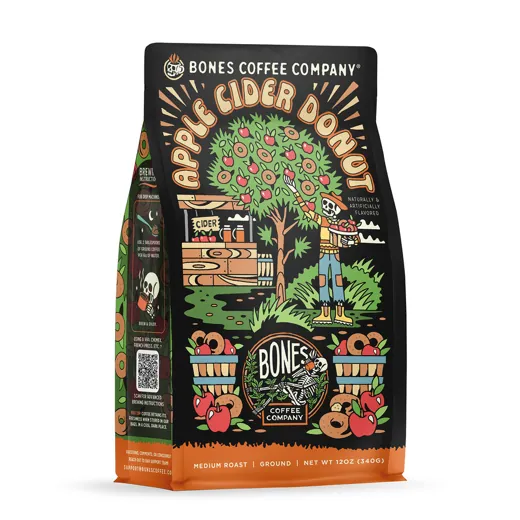 Bones Coffee Apple Cider Donut 12 ounce bag
