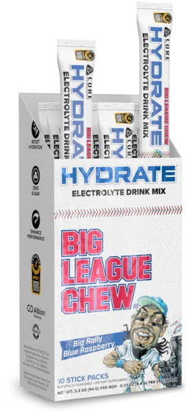 Big Rally Blue Raspberry stick pack box
