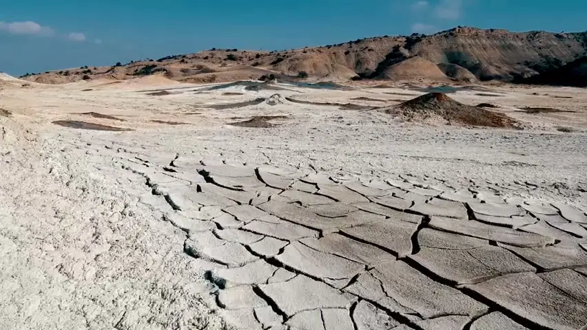 Dry cracked ground, from the Duke Cannon Bloody Knuckles product film