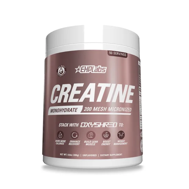 Crea-8 creatine monohydrate tub by EHPlabs, 200 mesh micronized, 50 servings