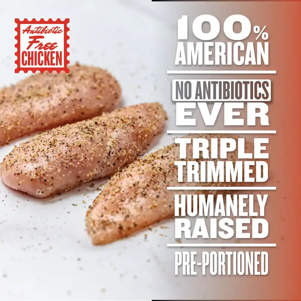 Good Ranchers chicken standards: 100 percent American, no antibiotics ever, triple trimmed, humanely raised, pre-portioned