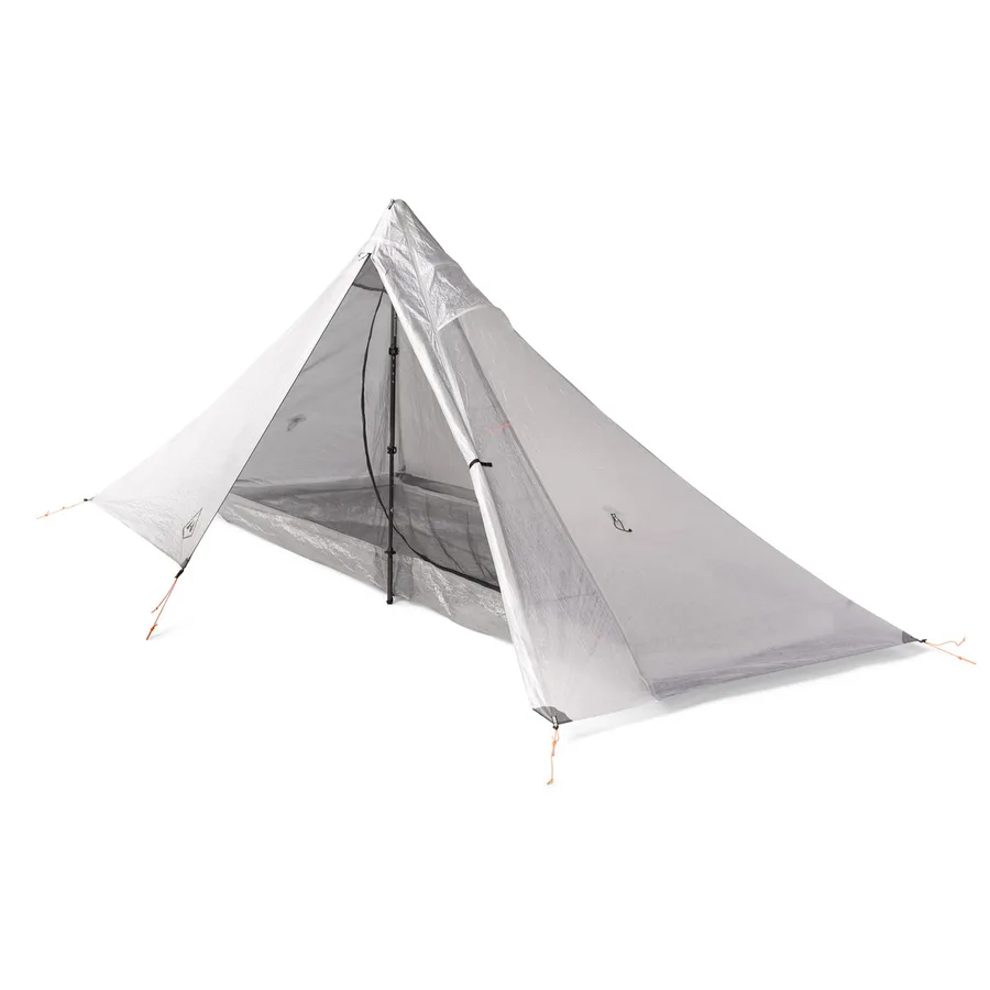 Mid 1 fully enclosed pyramid shelter with mesh and a bathtub floor.