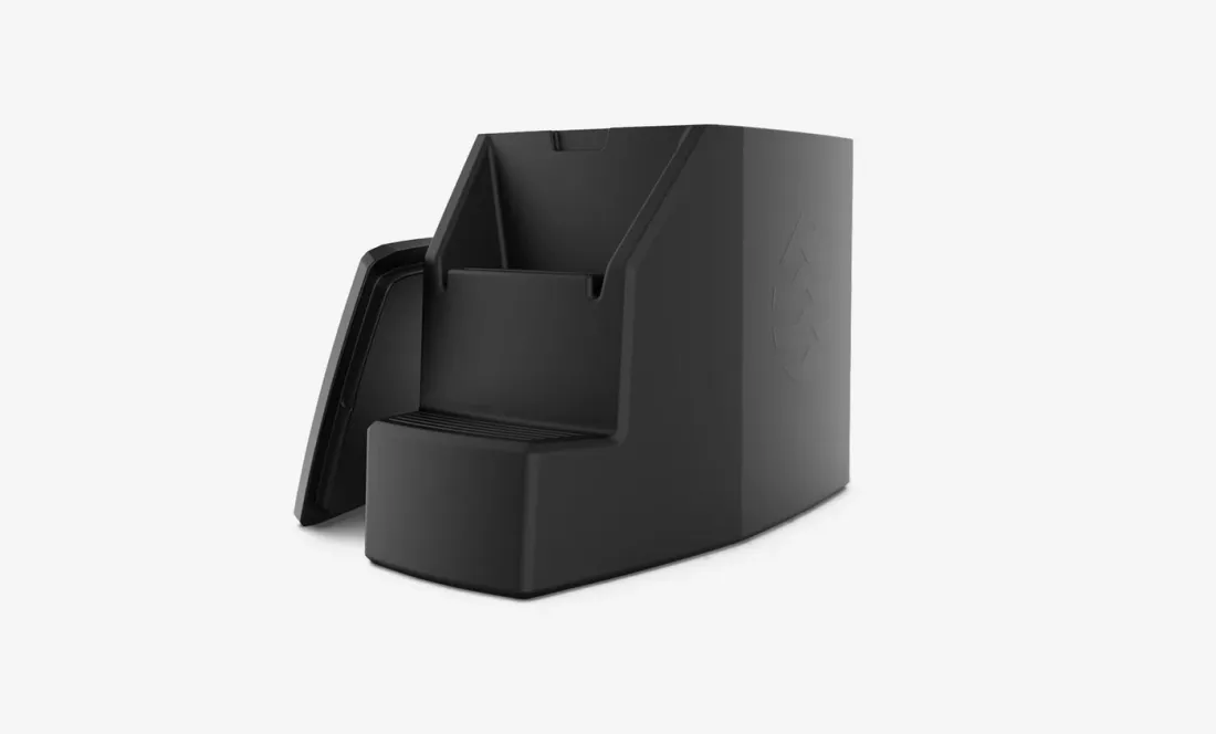 The Ice Barrel 500 showing its built-in steps, against a plain background