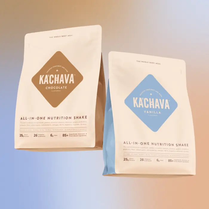 Ka'Chava chocolate and vanilla bags side by side