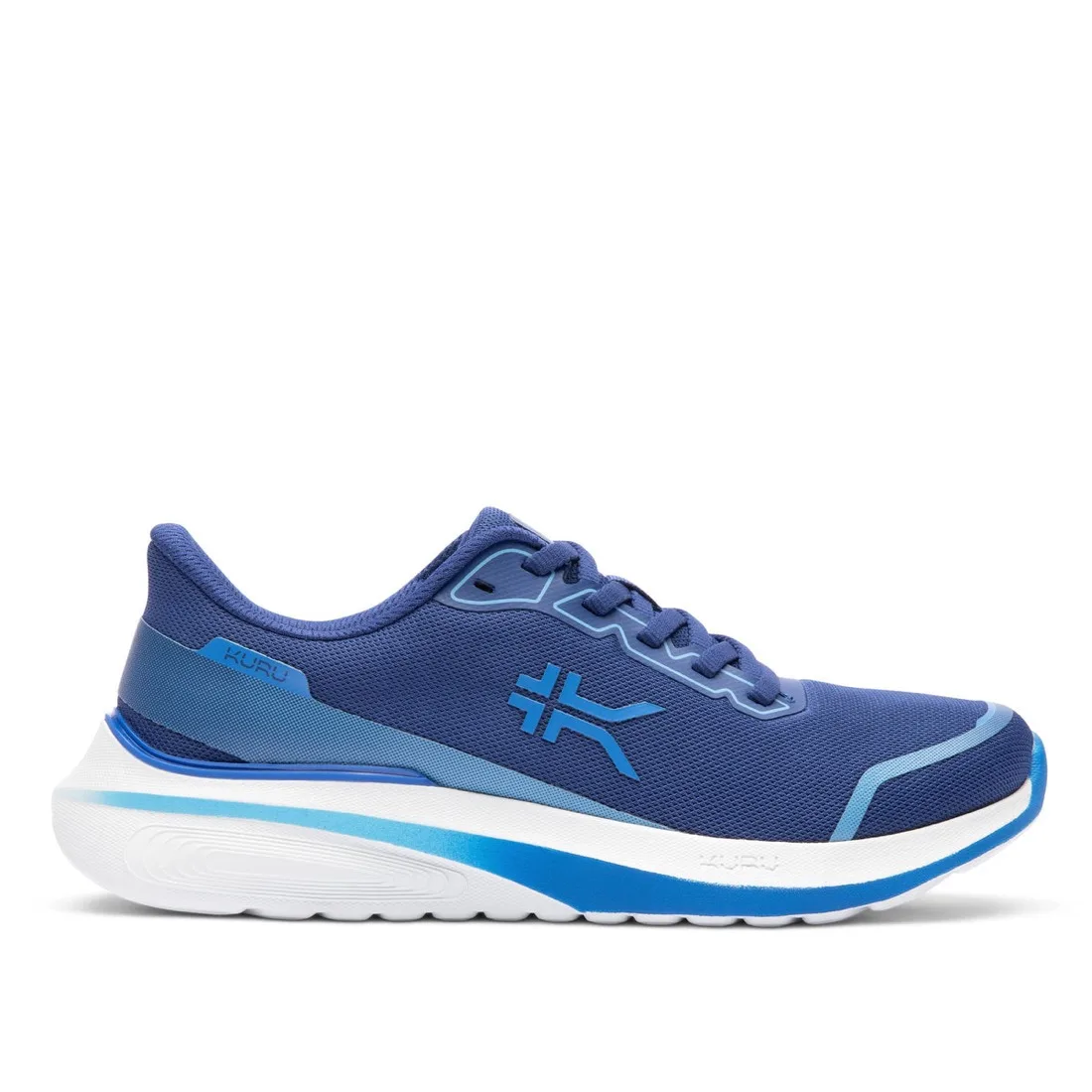 Side view of a KURU DASH Vanta showing the thicker heel and the thinner forefoot