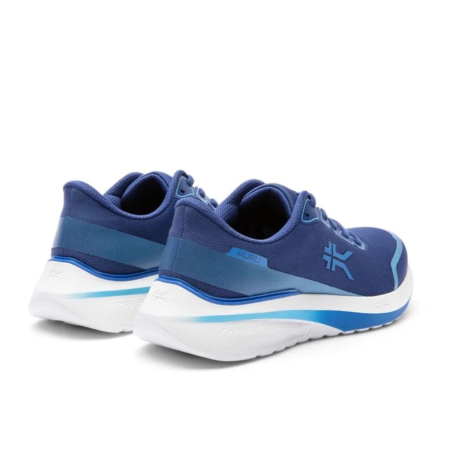 Rear view of a pair of KURU DASH Vanta shoes showing the molded heel panel