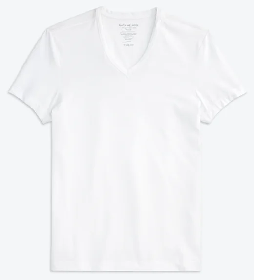AIRKNITx Cotton V-neck undershirt in Bright White