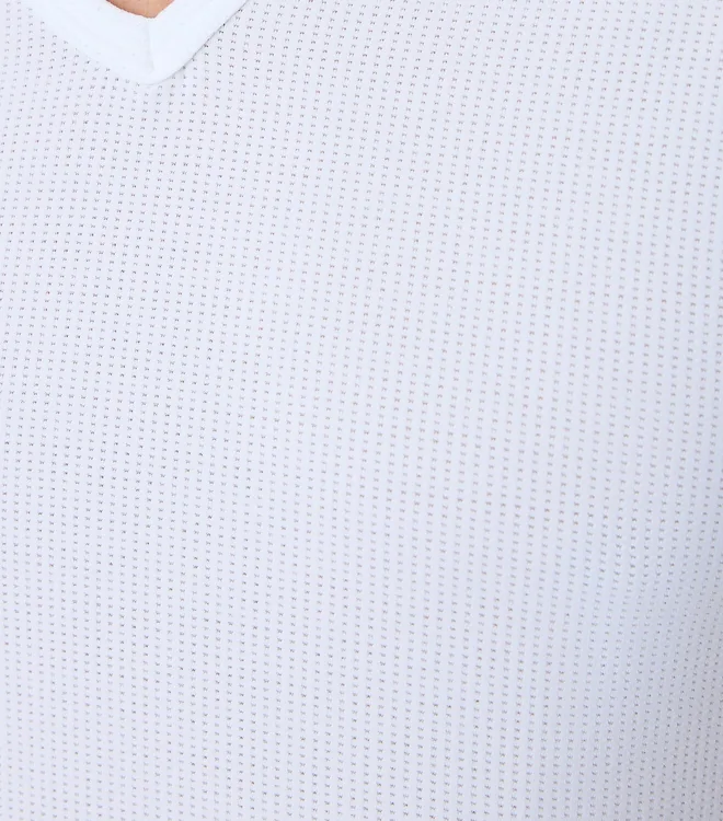 Close view of the original AIRKNITx V-neck undershirt fabric