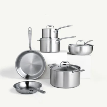 Made In 10 piece Stainless Clad cookware set