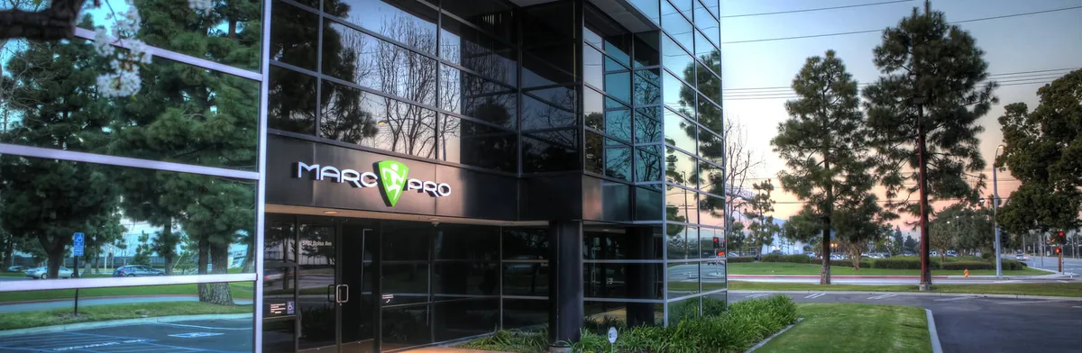 The Marc Pro headquarters building in Huntington Beach, California