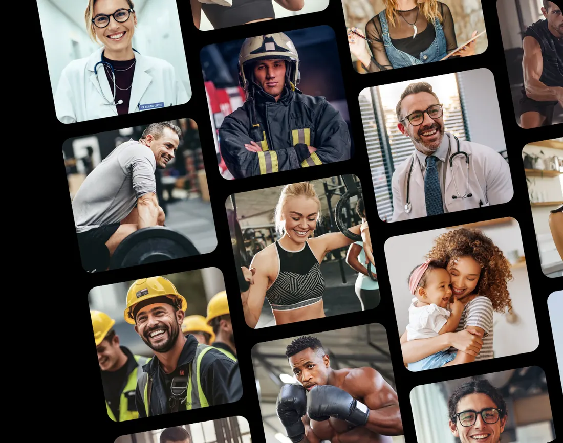 Marek Health clients photographed for the brand's home page