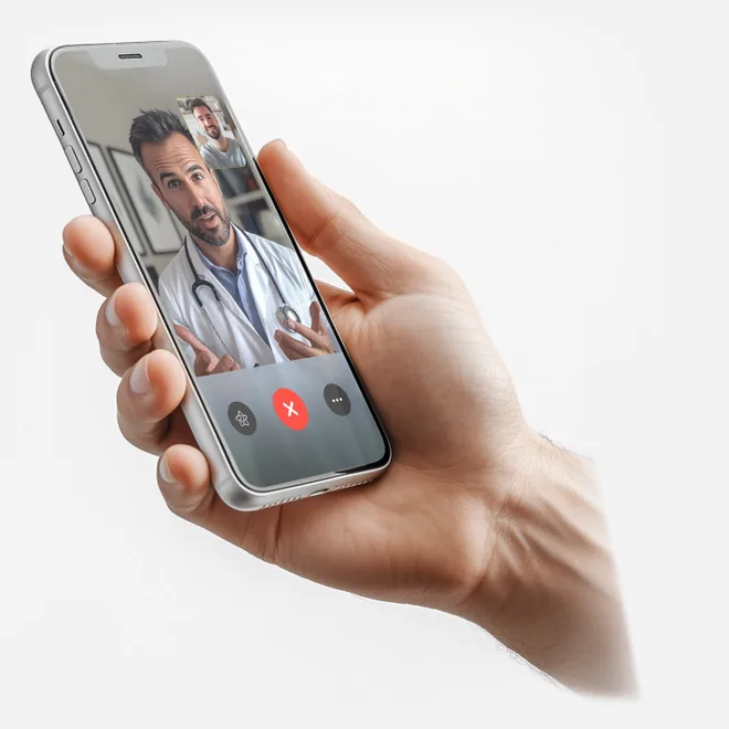 A Marek Health coaching consultation held by video call