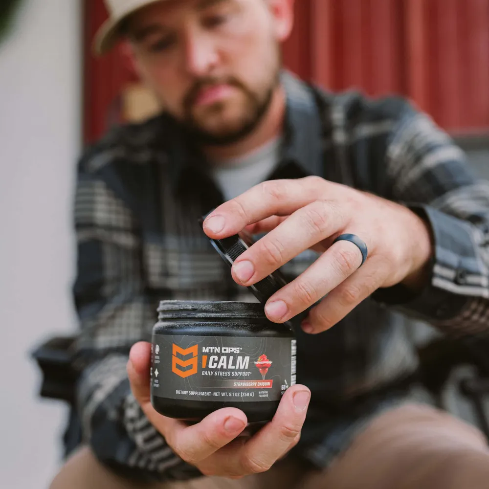 Opening a tub of MTN OPS CALM