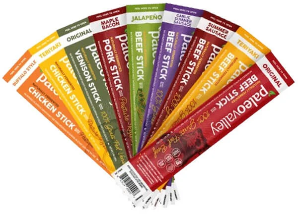 Paleovalley beef, chicken, pork and venison sticks