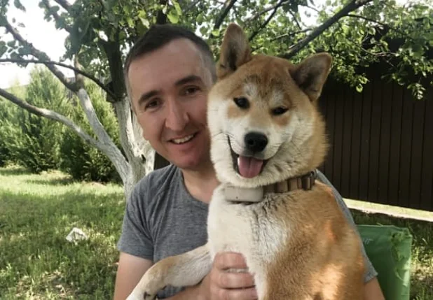 Alex with his dog Haribo