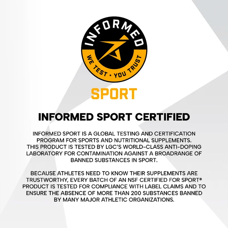 Informed Sport certification explainer as published on the RAW Nutrition creatine product page