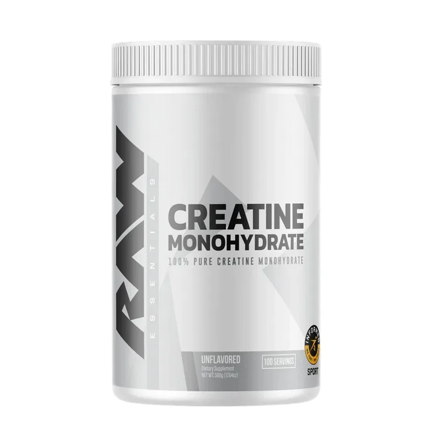 RAW Nutrition Creatine Monohydrate, 100 serving tub, unflavored