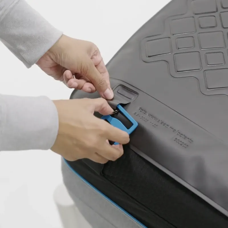 Laying the Hydrolayer into the unzipped cover during setup