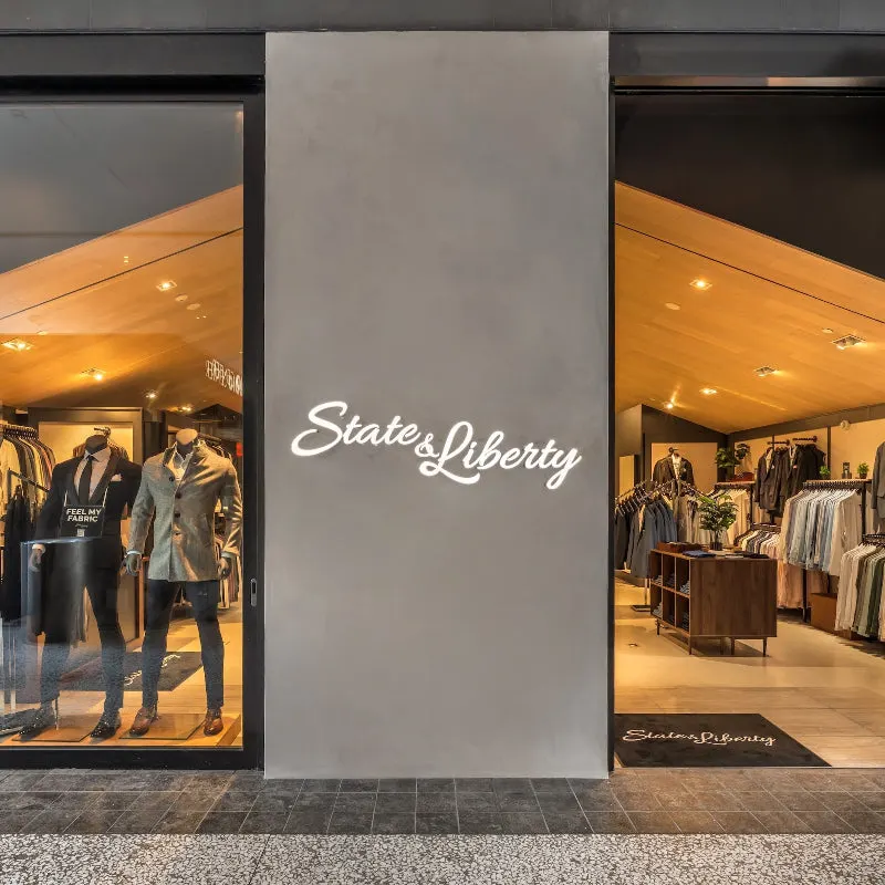 A State and Liberty store front