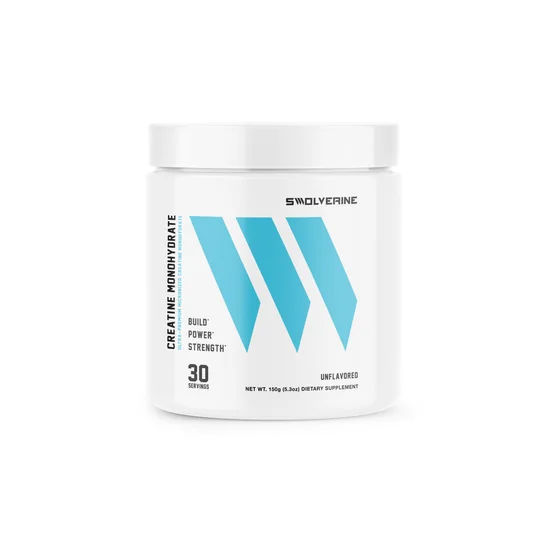 Tub of Swolverine Creatine Monohydrate, 30 servings, unflavored