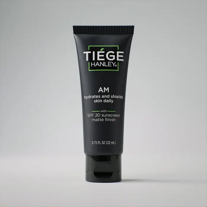 Tiege Hanley AM moisturizer with SPF 20 tube
