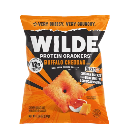 WILDE Buffalo Cheddar Protein Crackers bag