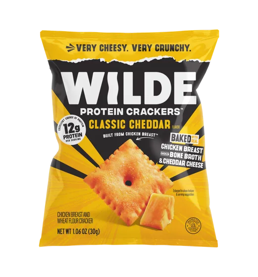 WILDE Classic Cheddar Protein Crackers bag