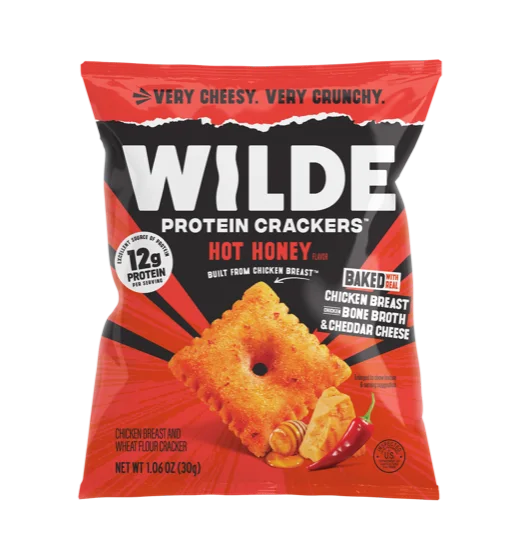 WILDE Hot Honey Protein Crackers bag